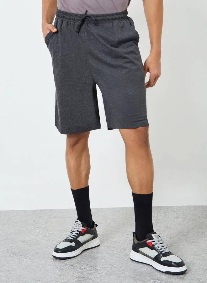 Styli  Men Solid Knee Length Shorts for Men | Best Price UAE